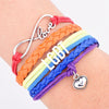 Fanduco Bracelets Rainbow LGBT Infinity Pride Bracelet