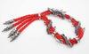 Fanduco Bracelets Red w/ White crystal Coiling Dragon Bracelet