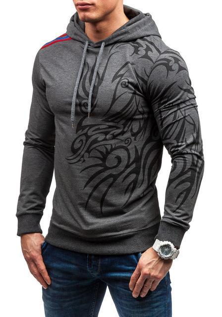 Fanduco Clothing Dark Gray / M Stylized Dragon Hoodie