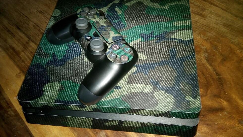 Fanduco Console Skins Camo Skin Decals For Playstation 4 Slim & 2 Controllers