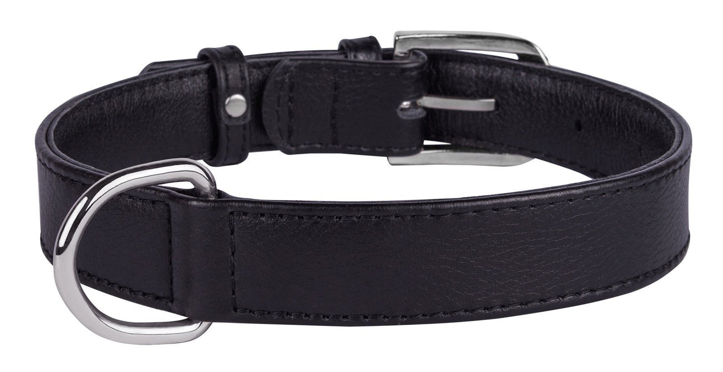 Fanduco Dog Collars Genuine Italian Leather Pet Collars w/ Personalized Nameplates