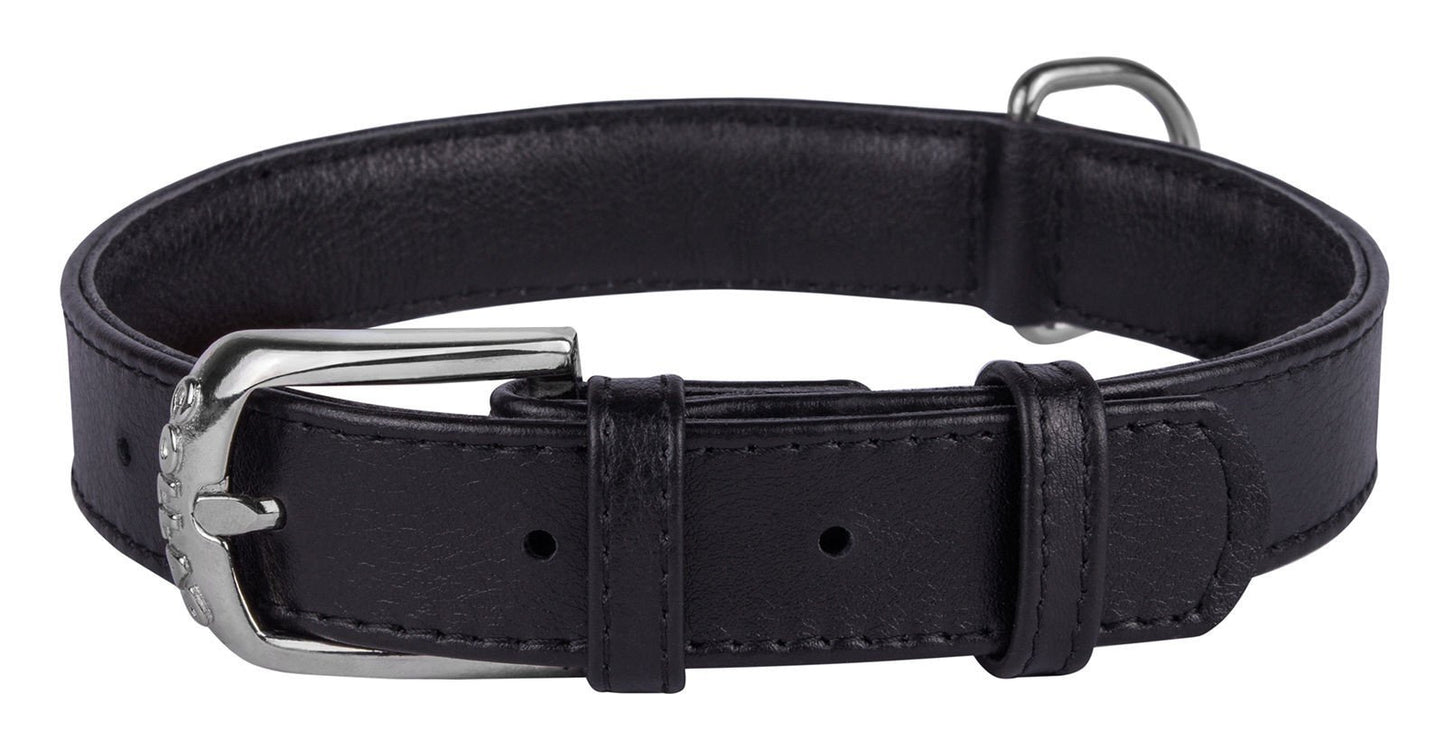 Fanduco Dog Collars Genuine Italian Leather Pet Collars w/ Personalized Nameplates
