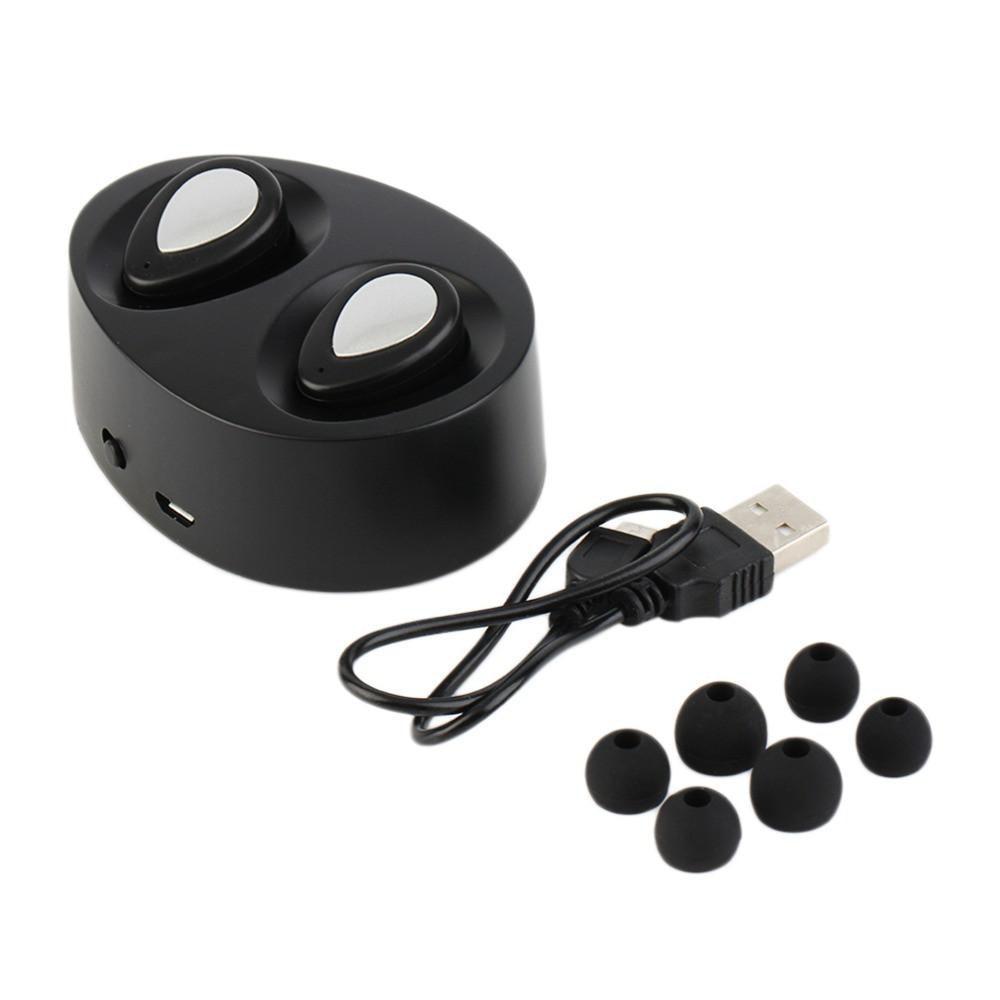 Fanduco Earphones Mini Wireless Bluetooth Stereo Earbuds With Charging Base