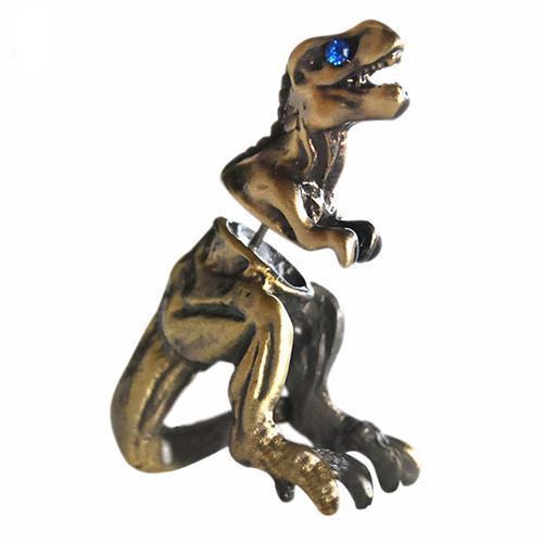 Fanduco Earrings Antique Bronze Rawr! T-Rex Earrings