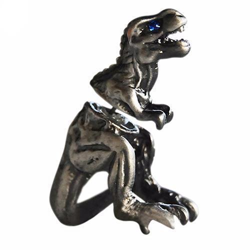 Fanduco Earrings Antique Silver Rawr! T-Rex Earrings