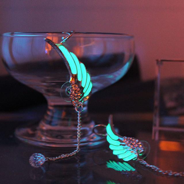 Fanduco Earrings Glow In The Dark Angel Wings Ear Cuffs