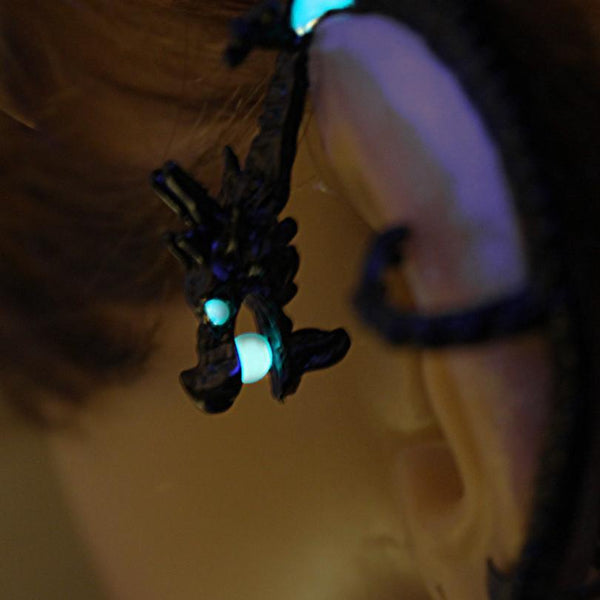 The Whispering Dragon Glow In The Dark Handcrafted Ear Cuff