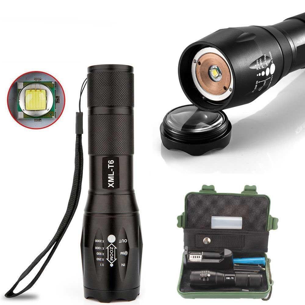 Fanduco Flashlight 2000 Lumens Military Tactical Flashlight Box Set
