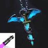 Fanduco Jewellery Glow in the Dark Necklace + UV Flashlight Bundle (Save $7) Dragon Sword Glow In The Dark Necklace