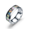 Fanduco Jewelry 6 / Silver Rainbow Celtic Dragon Rings