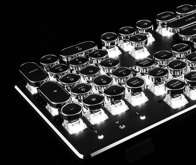 Fanduco Keyboards Custom Typewriter Mechanical Keyboard for Gaming