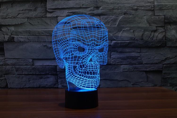 Fanduco Lamps Side View Anatomical Skull 3D Hologram Lamp