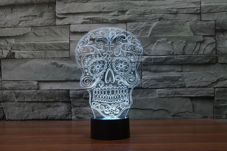 Fanduco lamps Sugar Skull Hologram Lamps