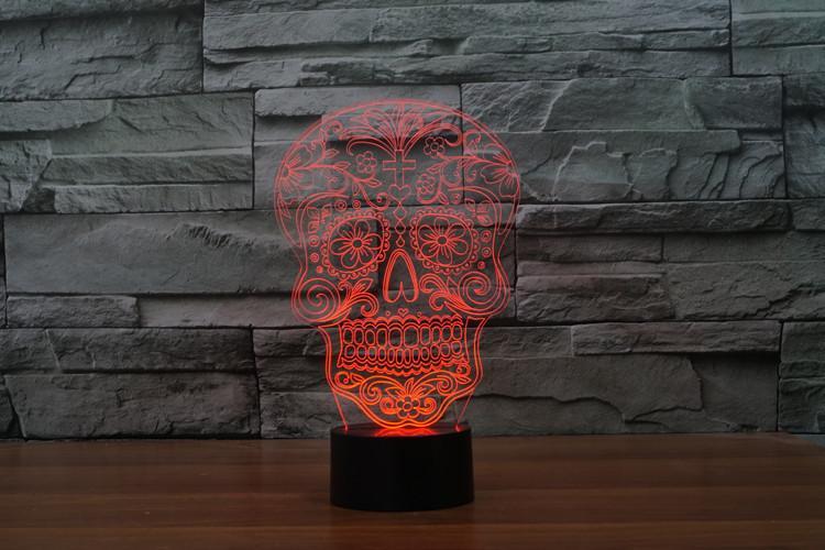 Fanduco lamps Sugar Skull Hologram Lamps