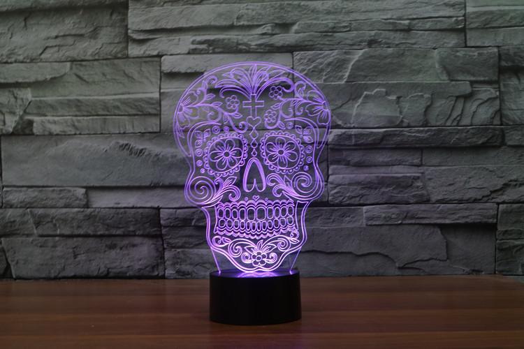 Fanduco lamps Sugar Skull Hologram Lamps