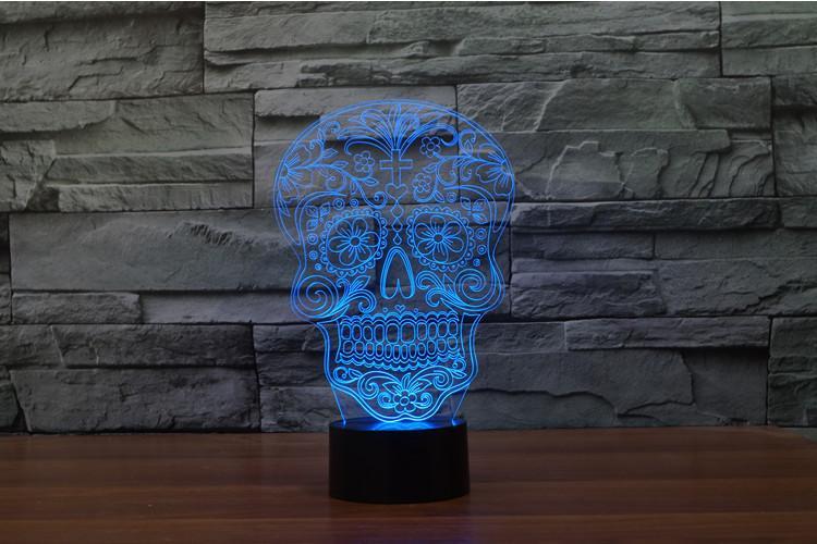 Fanduco lamps Sugar Skull Hologram Lamps