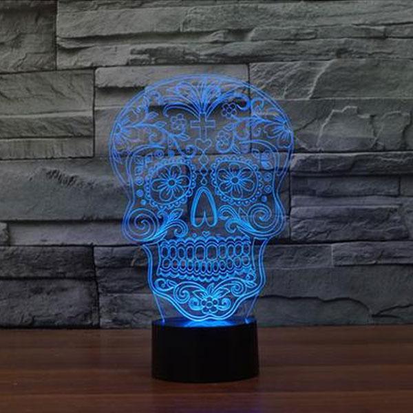 Fanduco lamps Sugar Skull Hologram Lamps