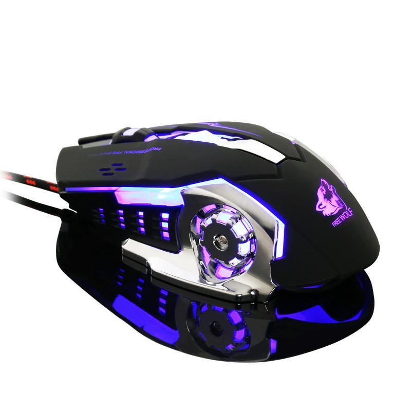 Fanduco Mice Black Freewolf 4000DPI Optical Gaming Mouse with Avago A3050 Gaming Sensor