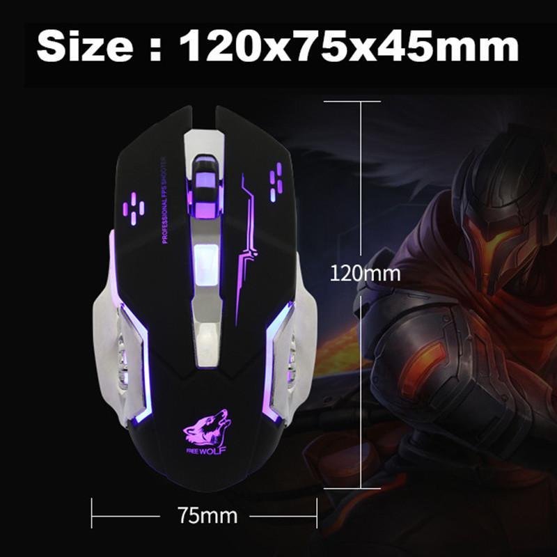 Fanduco Mice Freewolf 4000DPI Optical Gaming Mouse with Avago A3050 Gaming Sensor