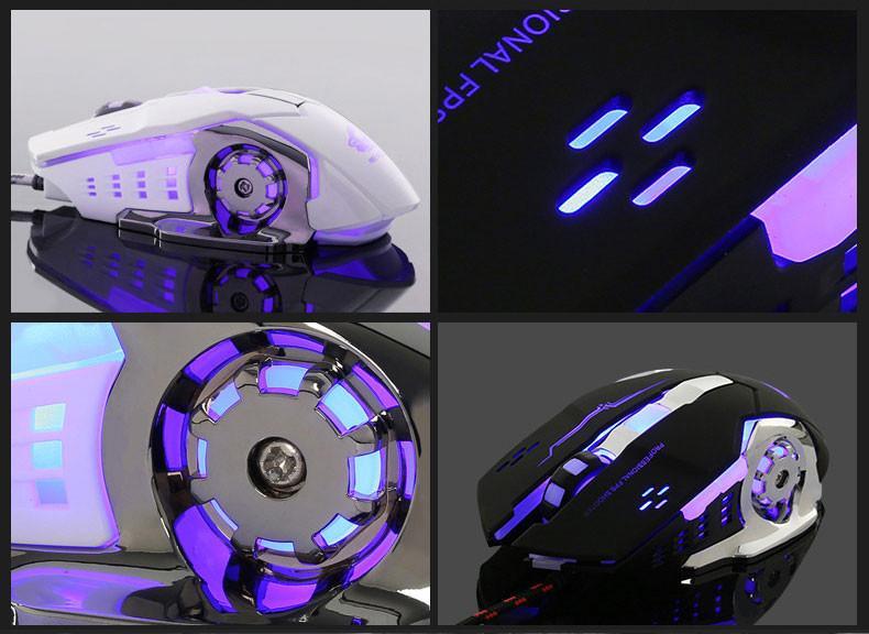 Fanduco Mice Freewolf 4000DPI Optical Gaming Mouse with Avago A3050 Gaming Sensor