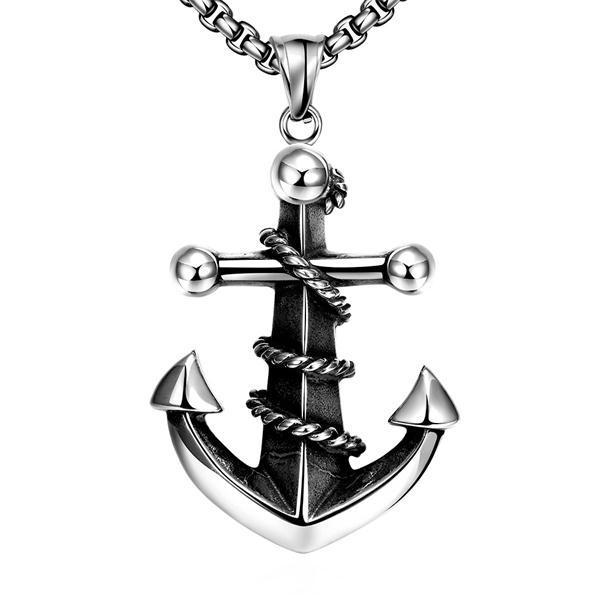 Fanduco Necklace Sterling Silver Anchor Necklace