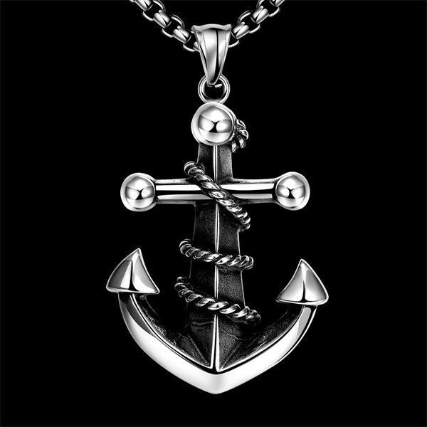 Fanduco Necklace Sterling Silver Anchor Necklace