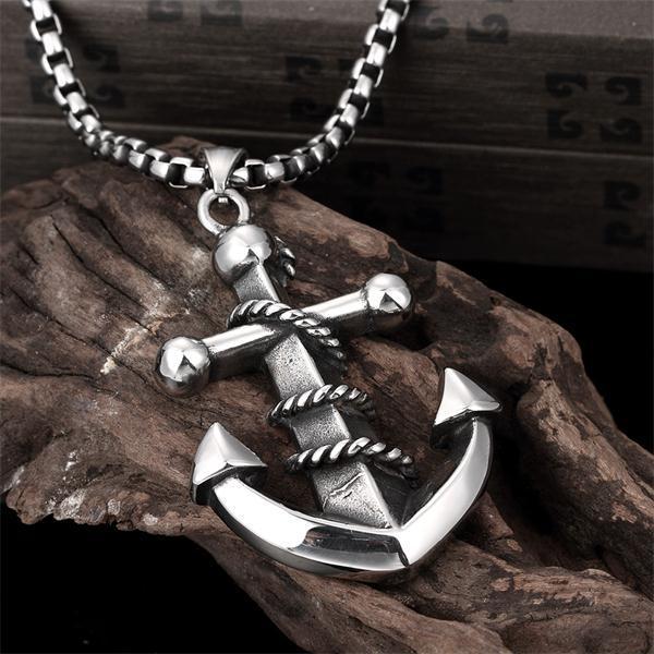 Fanduco Necklace Sterling Silver Anchor Necklace