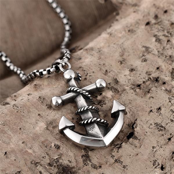Fanduco Necklace Sterling Silver Anchor Necklace
