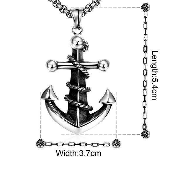 Fanduco Necklace Sterling Silver Anchor Necklace