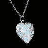 Fanduco Necklaces Blue Tree of Life Heart Luminous Necklace