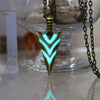 Fanduco Necklaces Bronze Arrowhead Glow In The Dark necklace