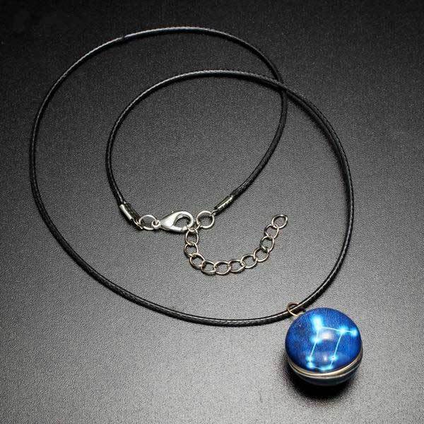 Fanduco Necklaces Glow In The Dark Zodiac Constellation Necklaces