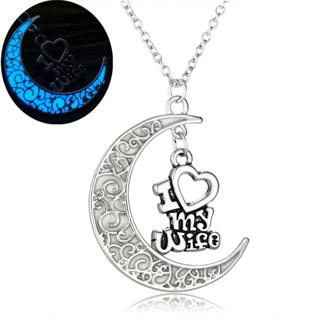 Fanduco Necklaces I ♥ My Wife Luminous Family Love Pendants