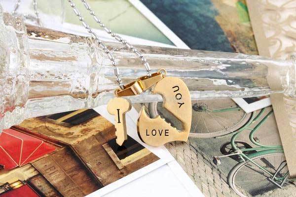 Fanduco Necklaces Key To Her Heart 2 Piece Necklace