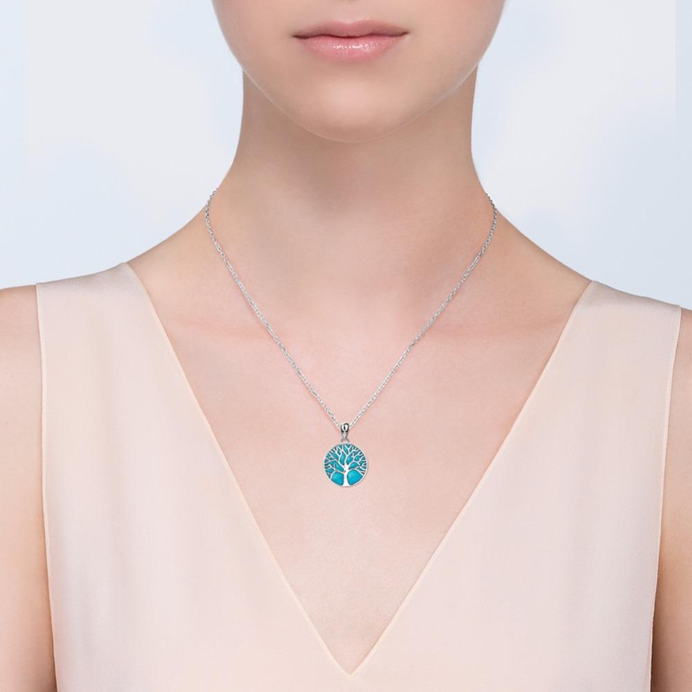 Fanduco Necklaces Luminous Sterling Silver Tree Of Life Necklace