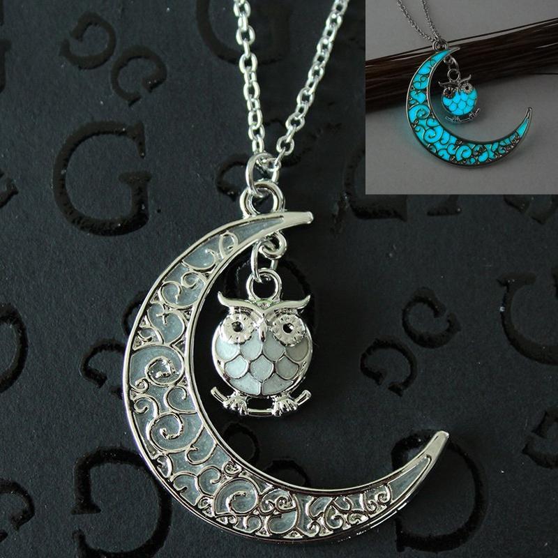 Fanduco Necklaces Moon Owl Luminous Necklace