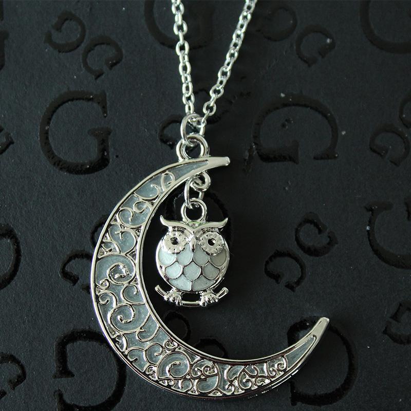 Fanduco Necklaces Moon Owl Luminous Necklace