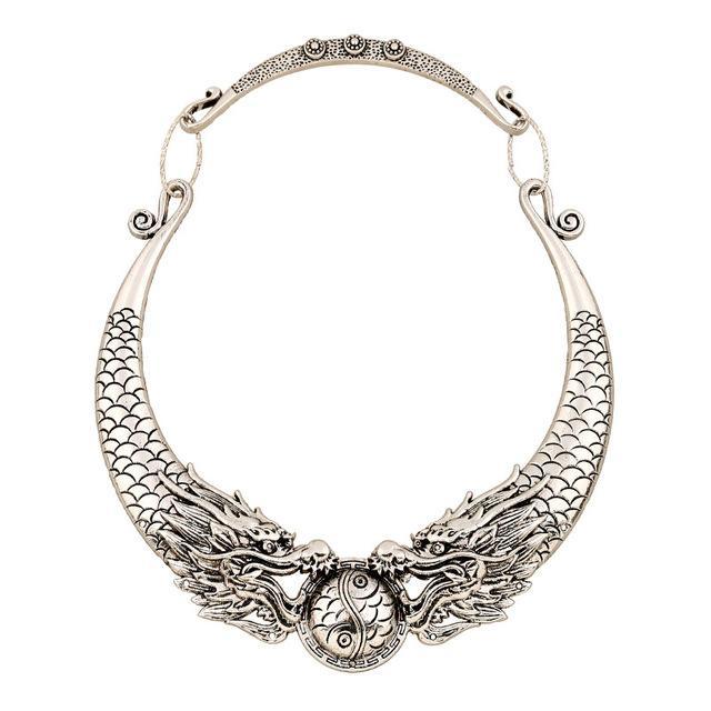Fanduco Necklaces Silver Dragon Guardian Necklace