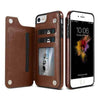 Fanduco Phone Cases Brown / iPhone 6 6S Luxury Leather iPhone Cardholder Wallet Case