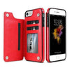 Fanduco Phone Cases Red / iPhone 6 6S Luxury Leather iPhone Cardholder Wallet Case