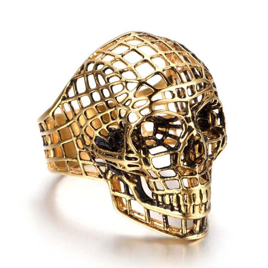 Fanduco Rings 3D Skull Mesh Ring