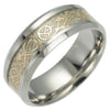 Fanduco Rings 6 / Gold Celtic Dragon Glow In The Dark Ring