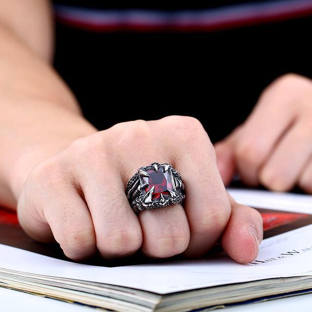 Fanduco Rings 7 / red colour Ice Dragon Claw Ring