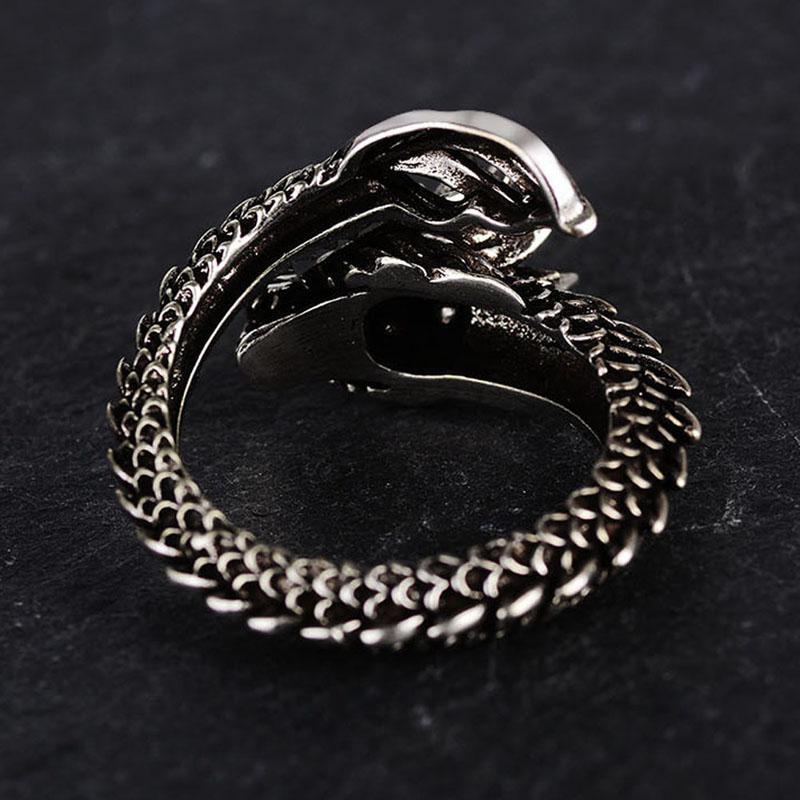 Fanduco Rings Adjustable Coiled Dragon Ring