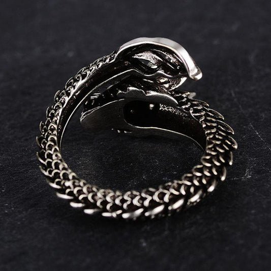 Fanduco Rings Adjustable Coiled Dragon Ring