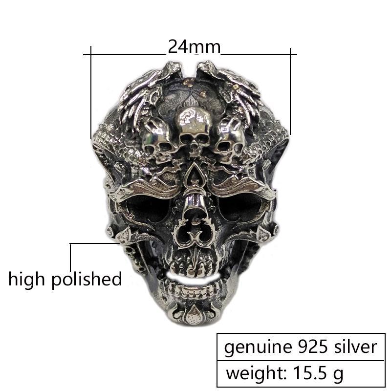 Fanduco Rings Badass Dragon Skull Ring