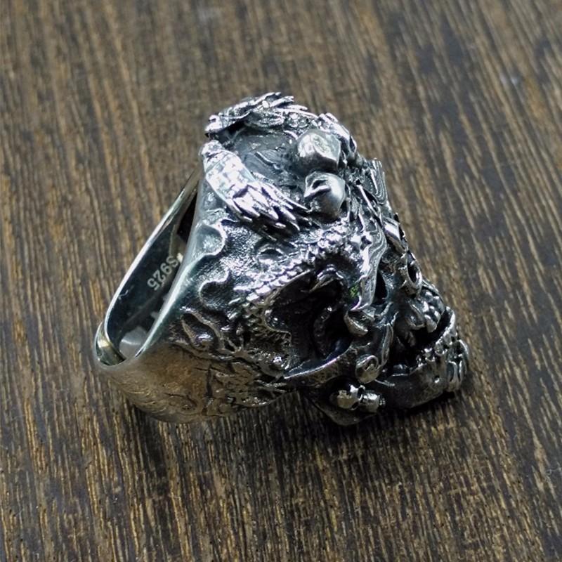 Fanduco Rings Badass Dragon Skull Ring