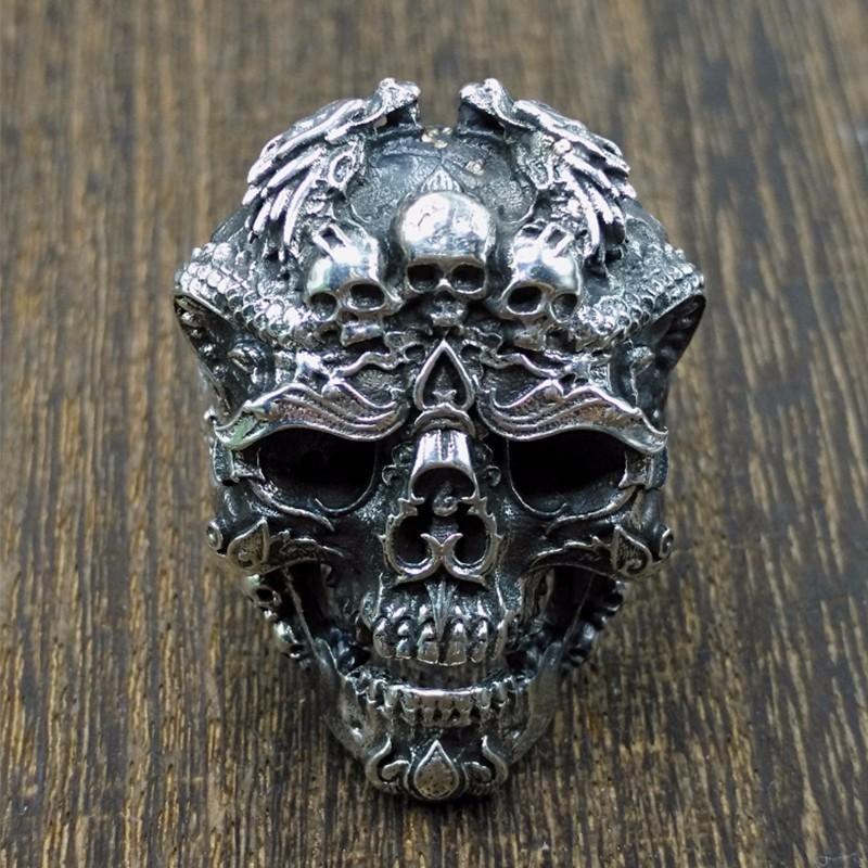 Fanduco Rings Badass Dragon Skull Ring