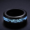 Fanduco Rings Celtic Dragon Blue Glow Ring