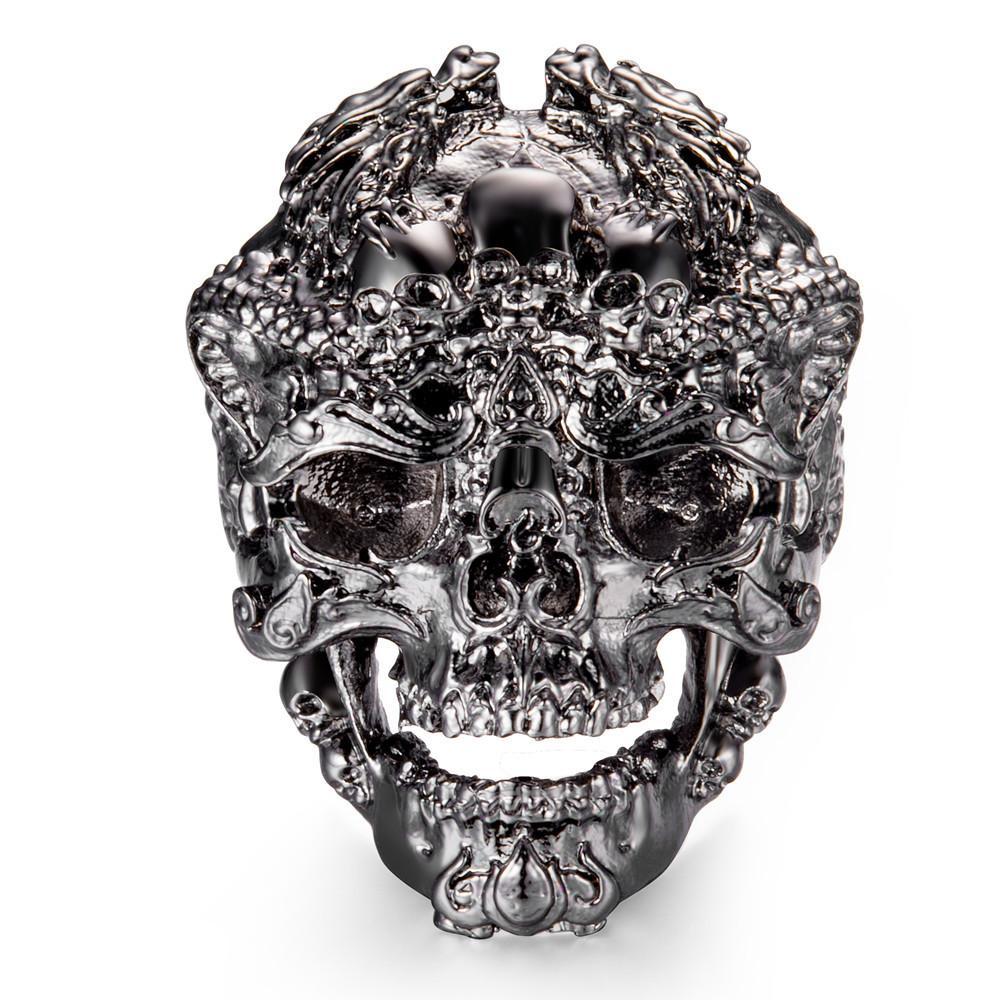 Fanduco Rings Gun Metal / 8 Badass Dragon Skull Ring